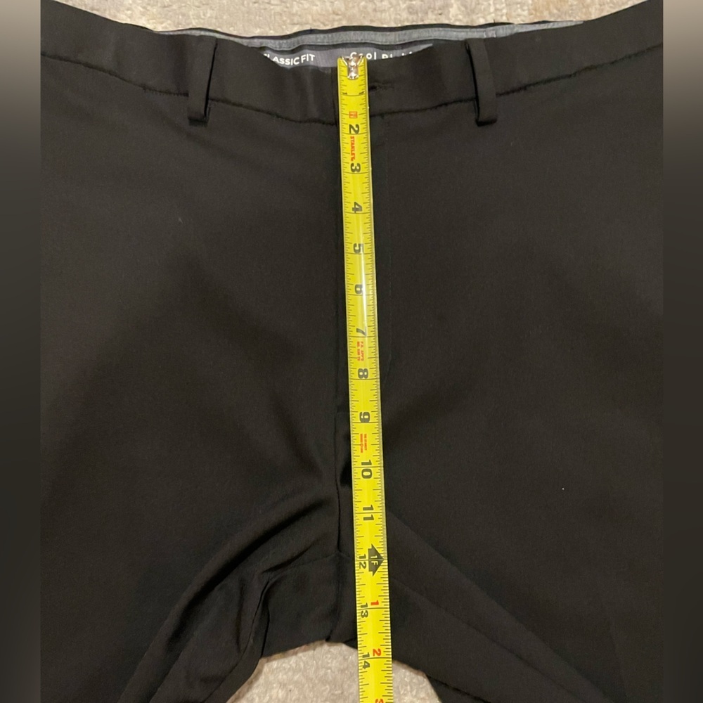 Haggar Classic Fit Performance Flex Black Dress Pants Mens Size 38 x 29 Like New - Picture 8 of 9